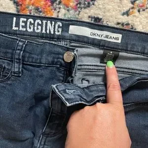 Jegging DKNY JEANS Très Slim Taille 8 - Neuf Avec étiquette - Noir Et Gris - 28.5